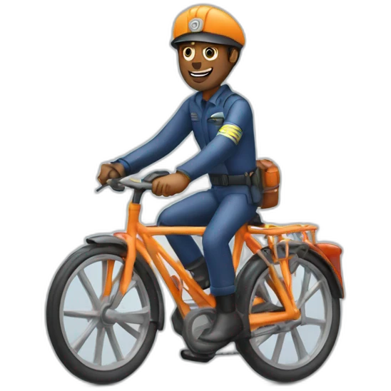 postman on a bike emoji