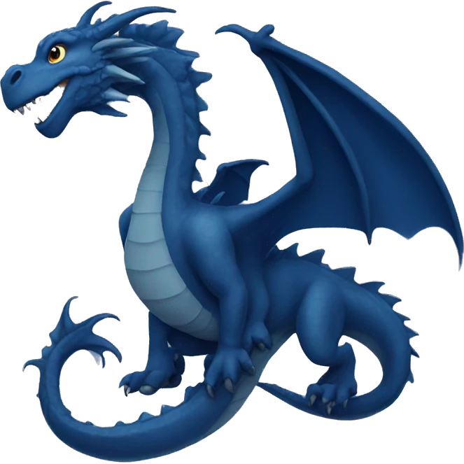 Navy blue dragon emoji