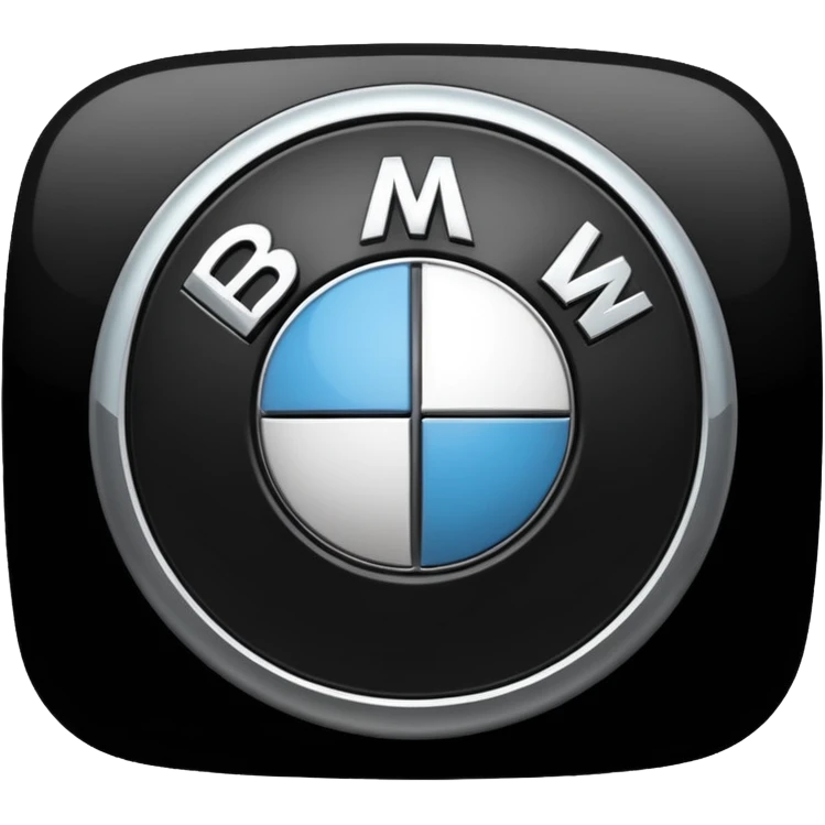 BMW Logo in black and white emoji
