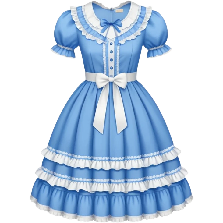 Lolita dress, white and blue emoji