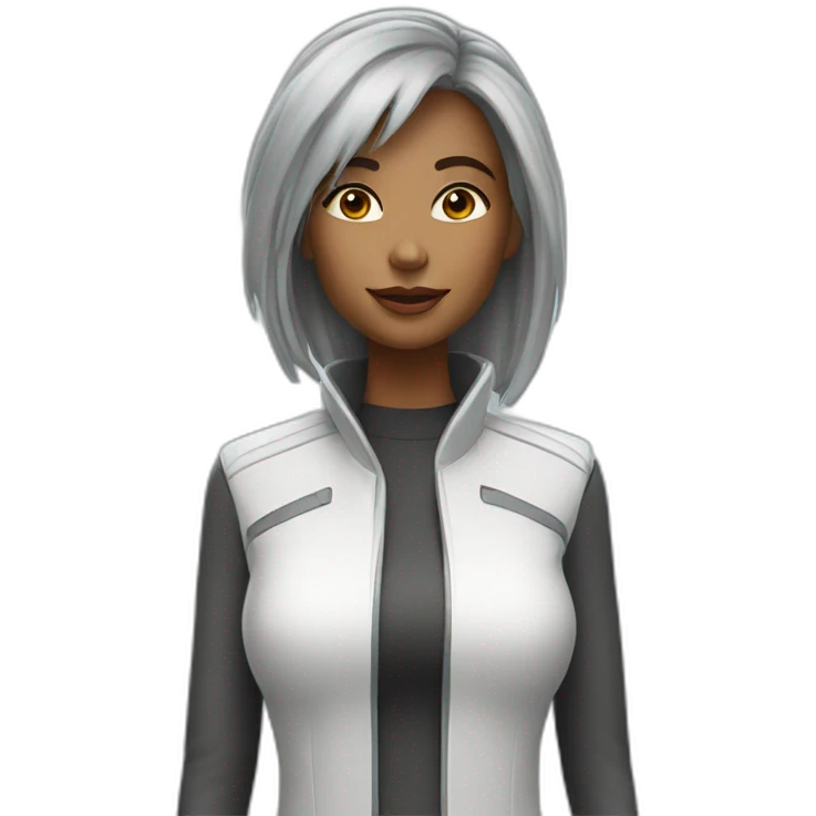woman in futurisitc outfit emoji