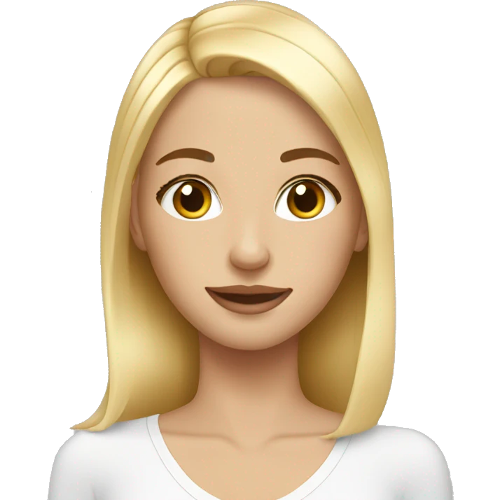 Blonde girl doing face routine  emoji