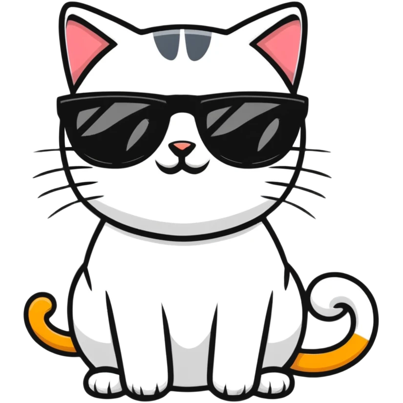 Cat with sunglasses emoji