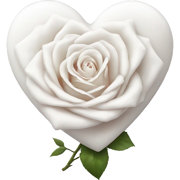 white-heart-with-rose emoji
