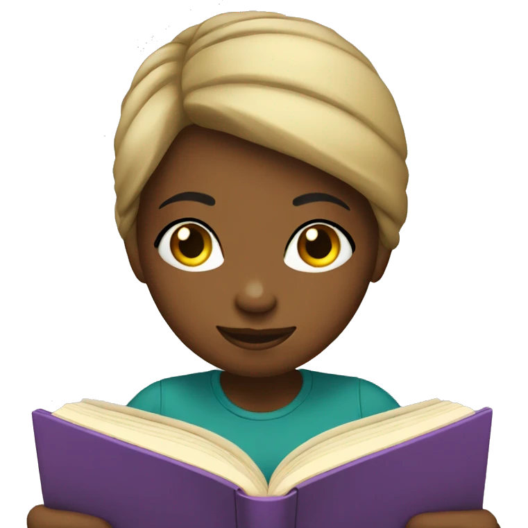 girl reading book  emoji