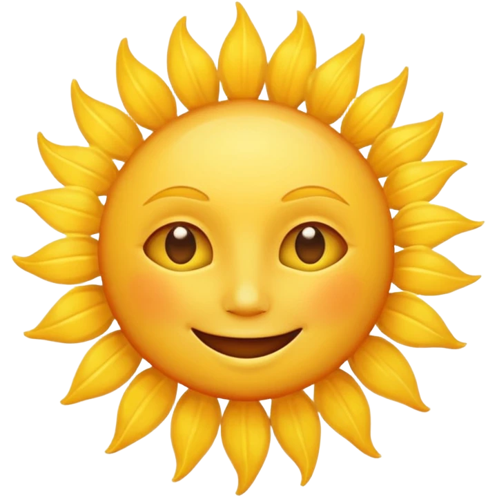 Sun face no background emoji