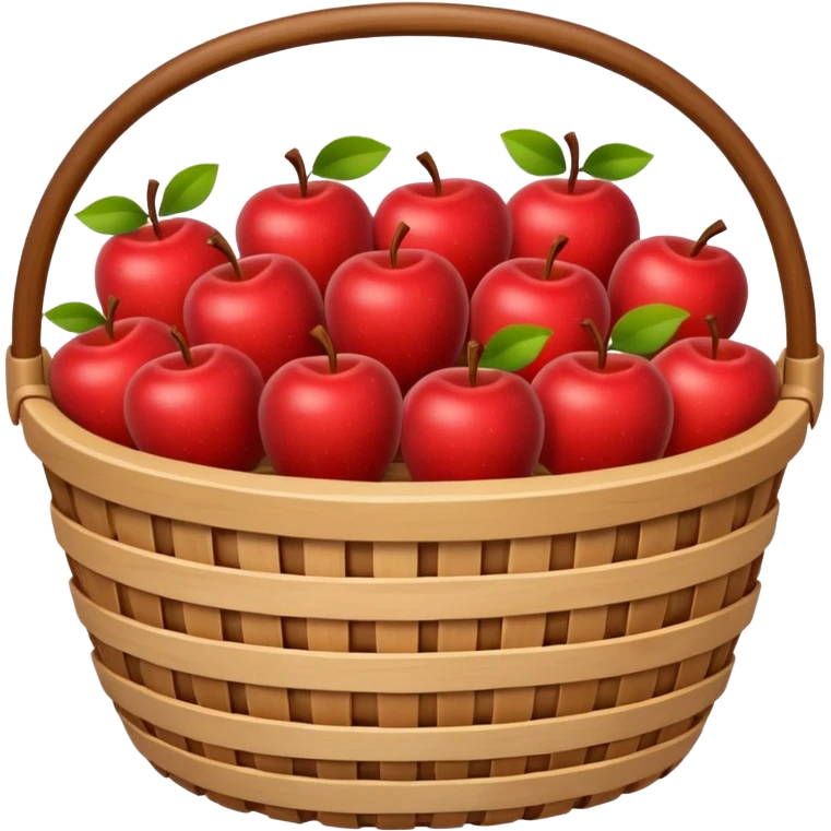 Apple Basket with Handles on Both Sides of the Basket emoji