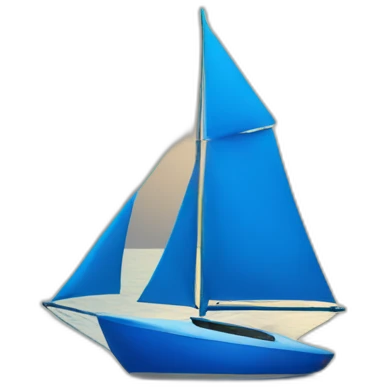 blue sailboat on ocean emoji