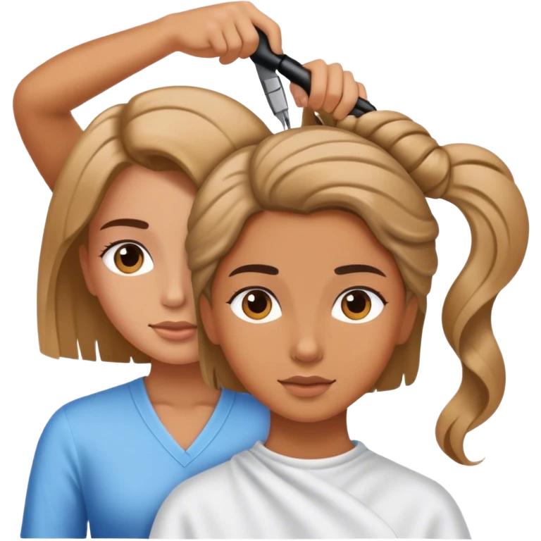 Girl getting her hair done  emoji