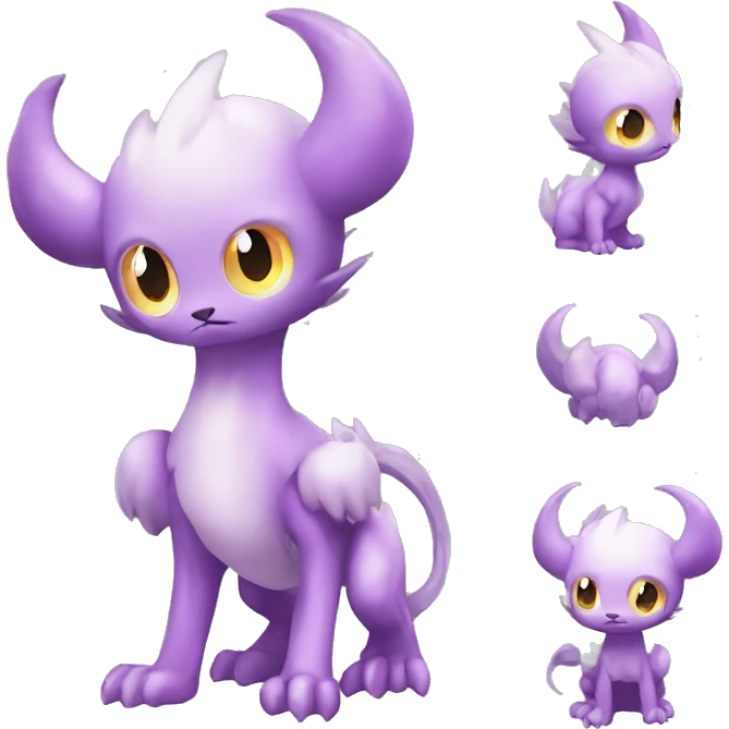 cute cool edgy sharp eldritch ethereal magical Digimon-Fakemon-animal full body emoji