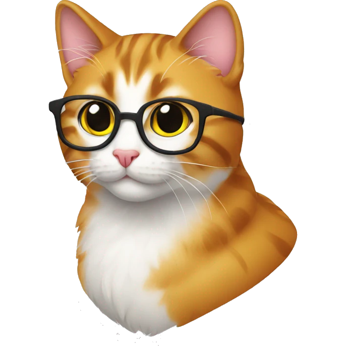a nerdy cat emoji