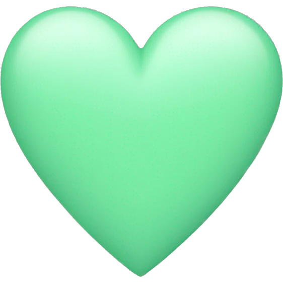 Pastel green heart emoji