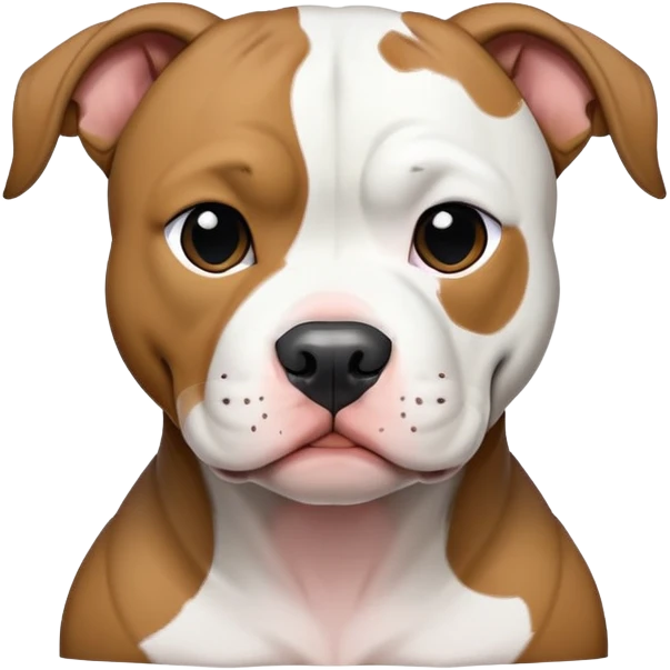 White and black pit bull  emoji