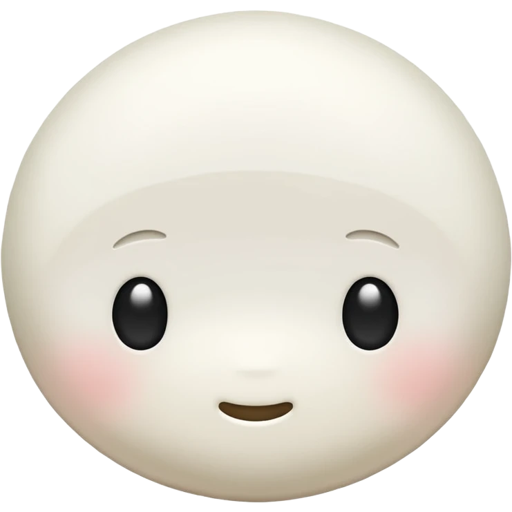 white mochi without face emoji
