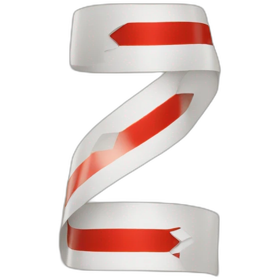 St. George ribbon in the shape of the letter z emoji