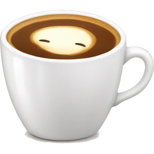 Flat white coffee emoji