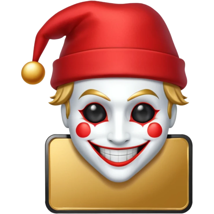 cute golden joker card emojis emoji