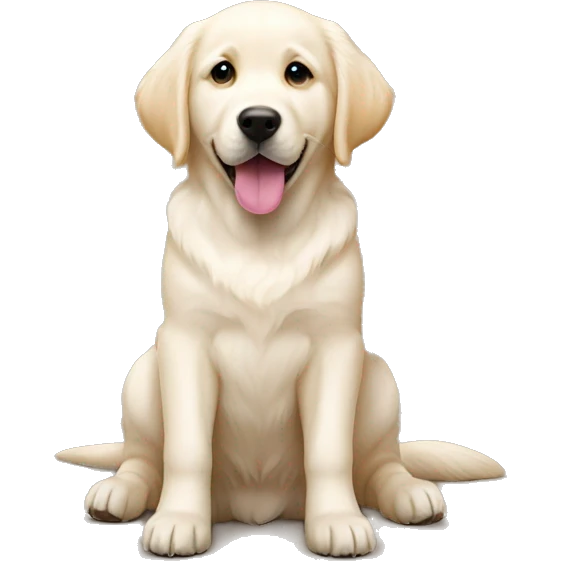 golden retriever and a white lab puppy emoji