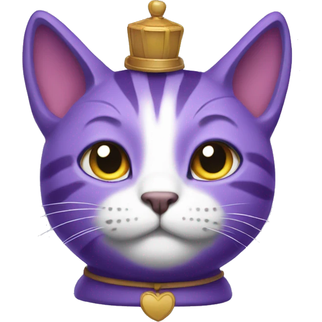 Purple cat on head emoji
