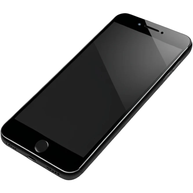 modern smartphone with a blank screen emoji