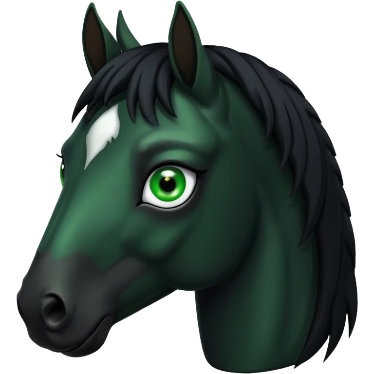 black horse green eye emoji
