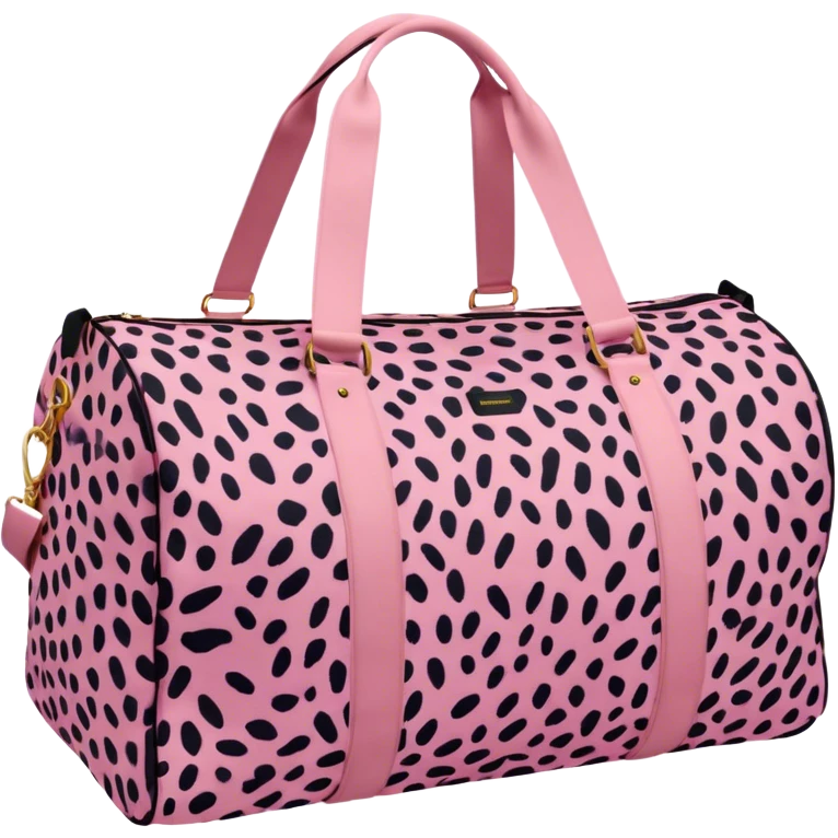 oversized pink cheetah print duffle bag  emoji
