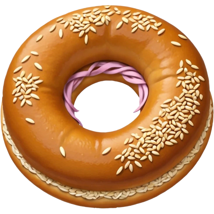 Susamlı simit emoji