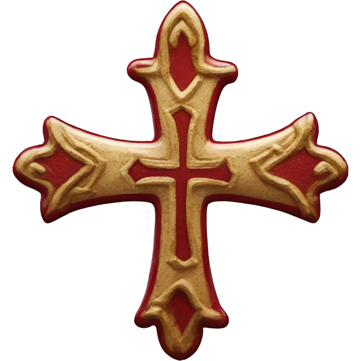 COEUR VENDEEN rouge surmonté d'une CROIX 85 emoji