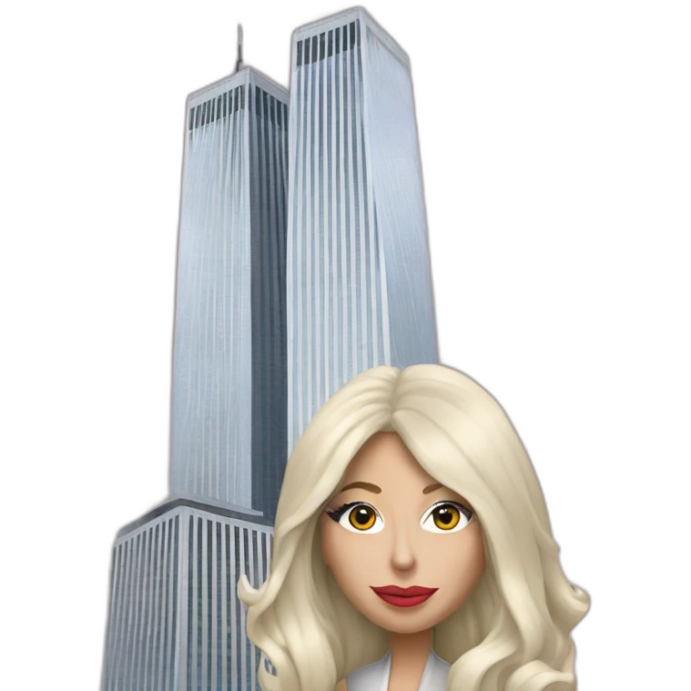 lady gaga and the World trade center towers emoji