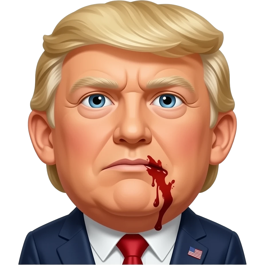 Bloody ear Donald trump emoji