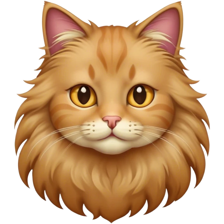 Cat with hair emoji