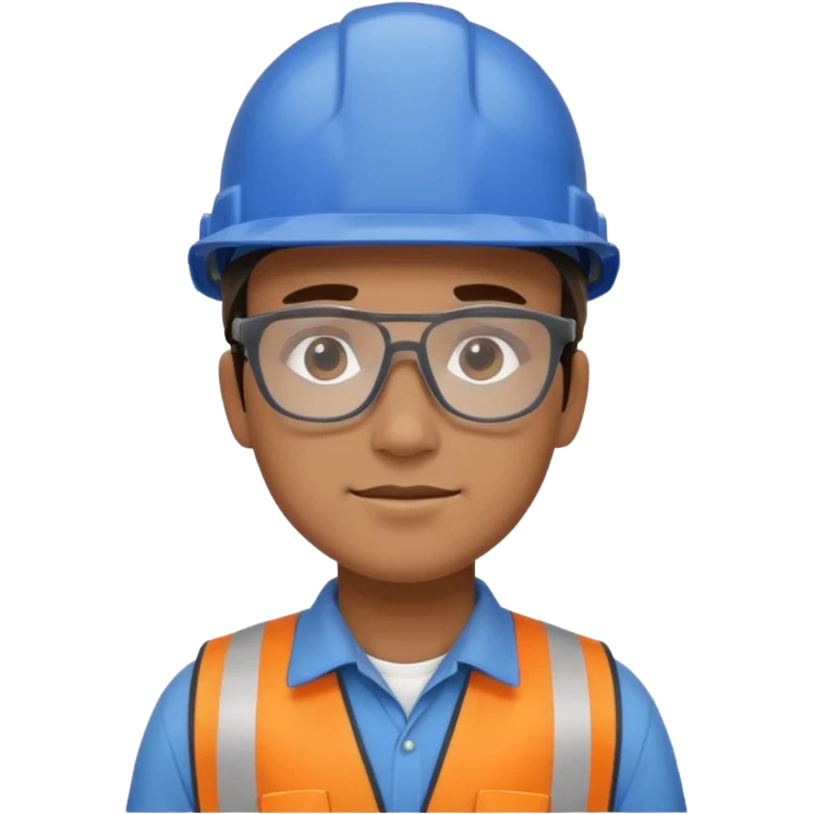 engineer, side view a hard hat  emoji