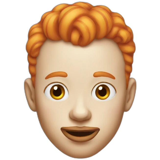 ginger clown shaved emoji