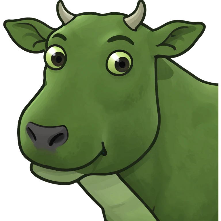 Blue cow emoji