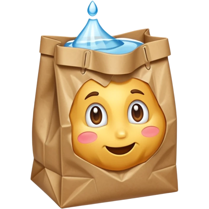 Brown Bag  With Water Inside emoji