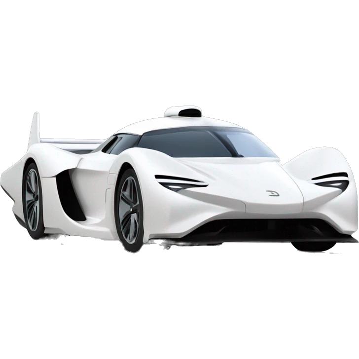 Aerodynamic Princess Leia super hypercar emoji