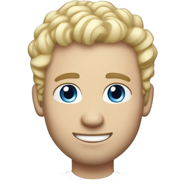 full body standing light curl blonde 30yo man blue eyed pale skin emoji
