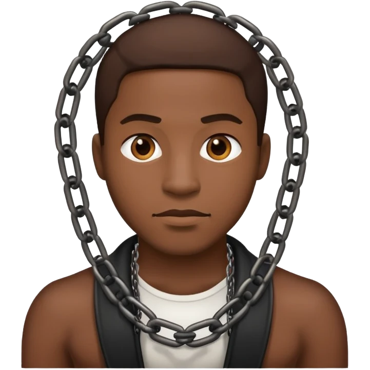 Black guy in chains emoji