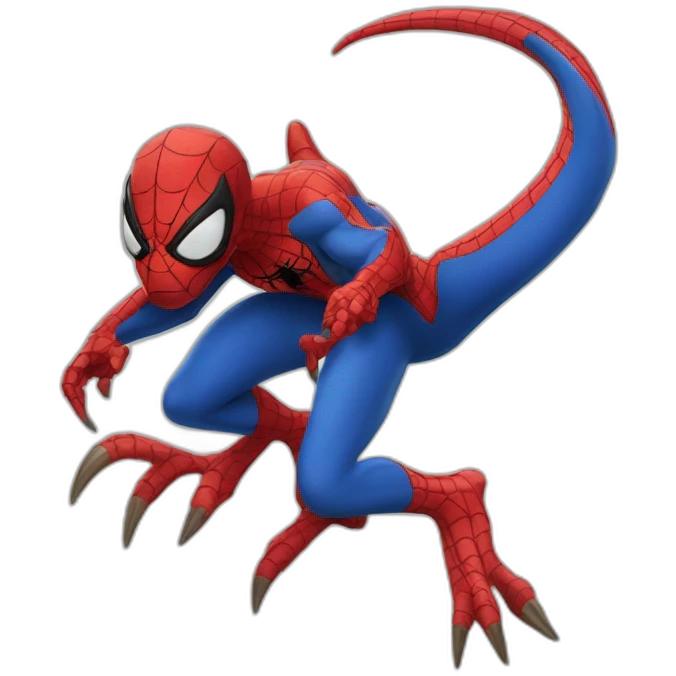 Dinosaur spider-man emoji