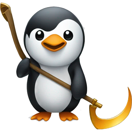 penguin with a scythe emoji