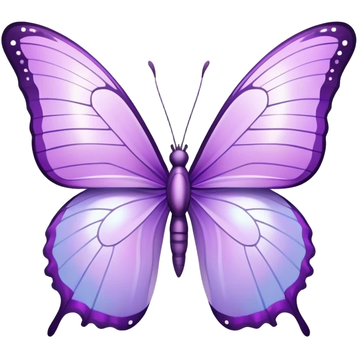 Pastel lilac iridescent butterfly emoji