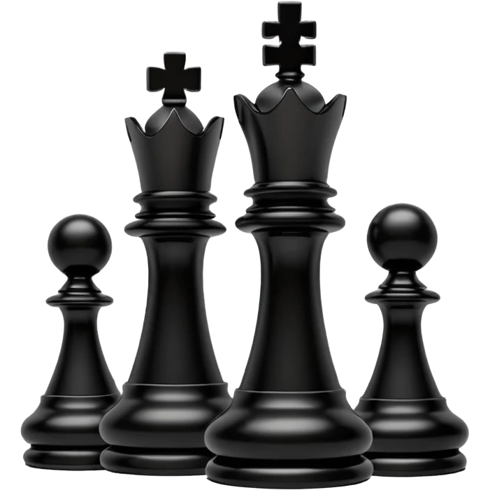 black chess pieces, queen piece emoji