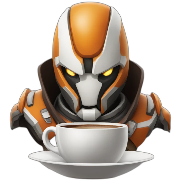Lord Shaxx drinking coffee emoji