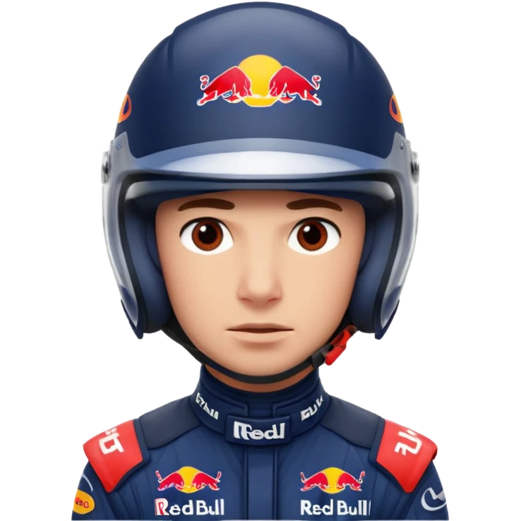 Red bull driver full face covers only helmet invisible f1  emoji