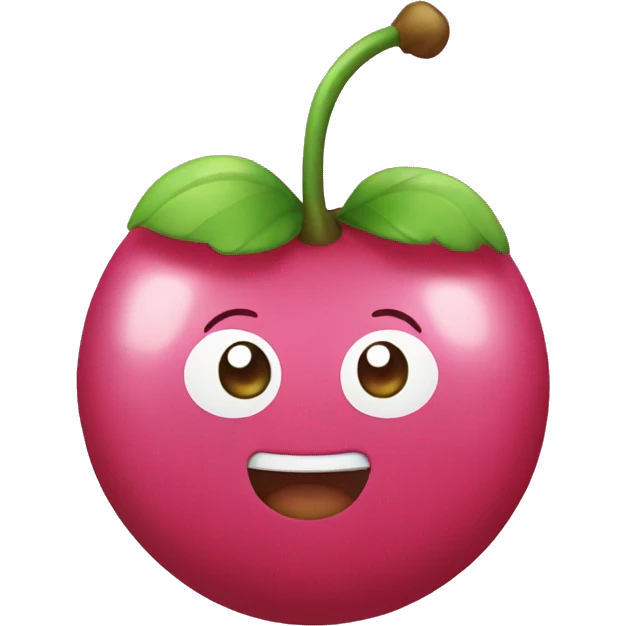Kawaii cherry emoji