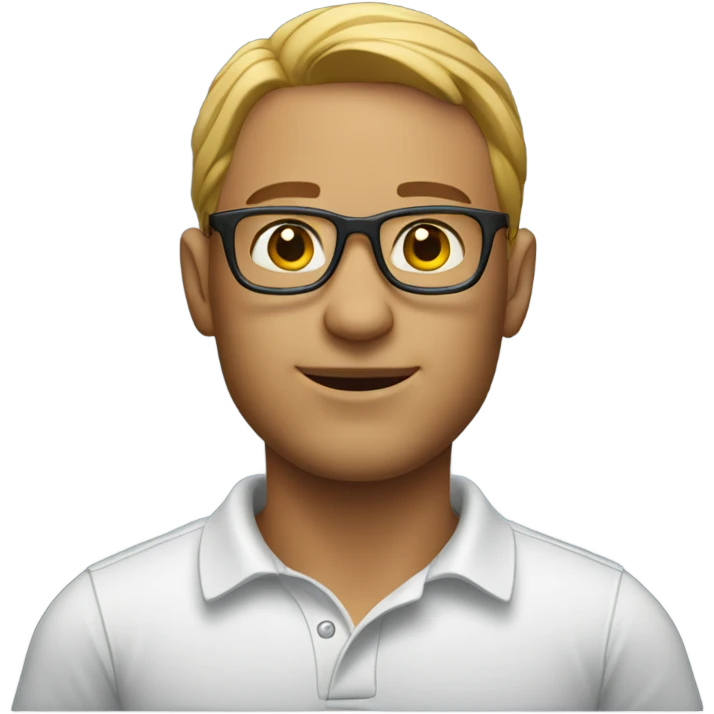 a man wearing polo tshirtt emoji