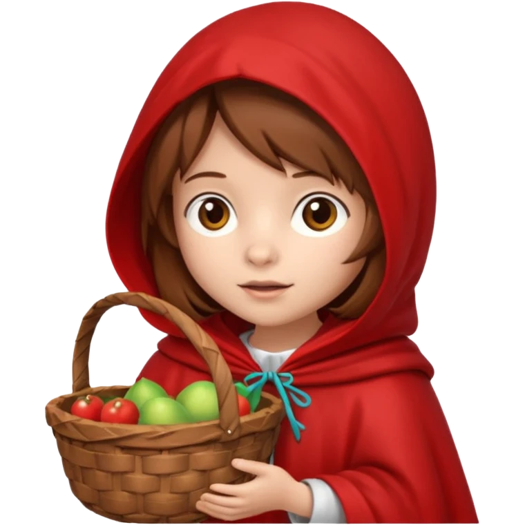 little red riding hood with brown hair 10 years old emoji