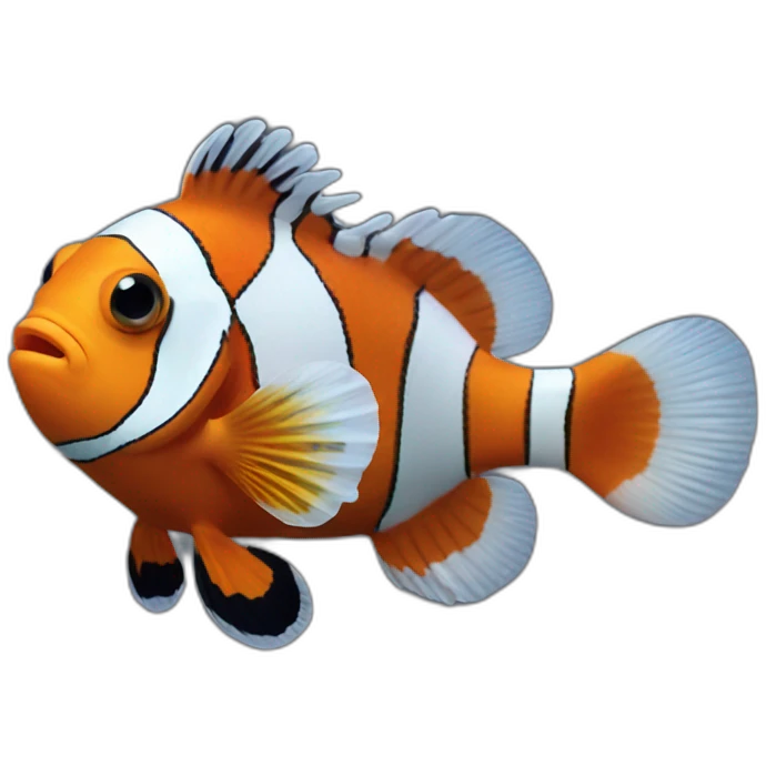 Cute little Chubby Clownfish   emoji