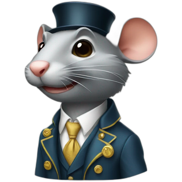 A rich rat emoji