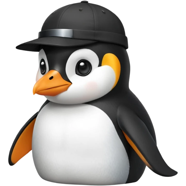 Stupid Penguin with cap emoji